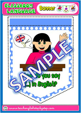#CLASSROOM LANGUAGE BANNER (AVAILABLE IN BLACK & WHITE)