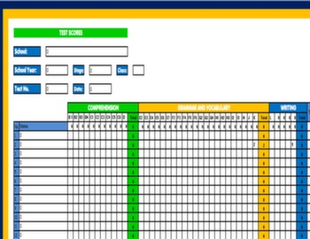 Excel Test Correction Sheet
