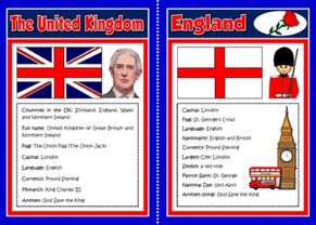 The United Kingdom - Fact Files Cards