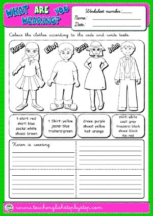 #WHAT ARE YOU WEARING? WORKSHEET