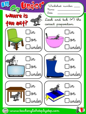 Place Prepositions - Worksheet 1