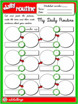 DAILY ROUTINE DAILY ROUTINE WORKSHEET#
