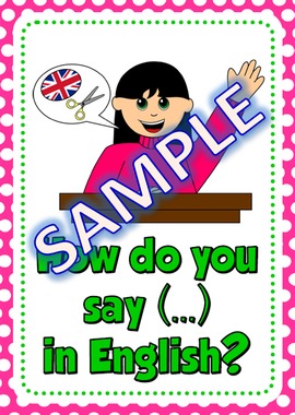 CLASSROOM LANGUAGE POSTER (AVAILABLE IN BLACK & WHITE)