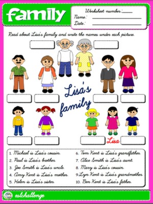 FAMILY WORKSHEET 2 (AVAILABLE IN B&W)
