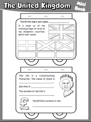 The United Kingdom - Mini Book (B&W version)