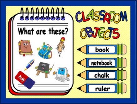 Classroom Objects PPT Game available in My Little Magic Box 2