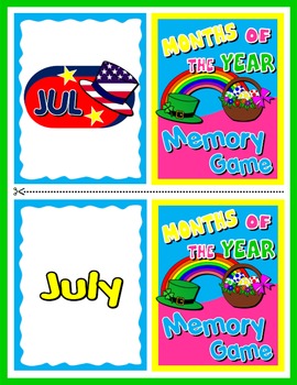 MONTHS MEMORY GAME