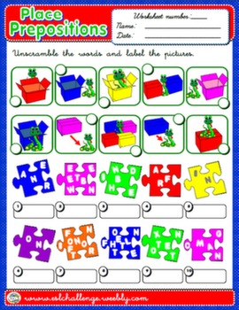 PLACE PREPOSITIONS WORKSHEET