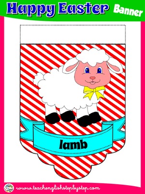 EASTER VOCABULARY  CLASSROOM BANNER