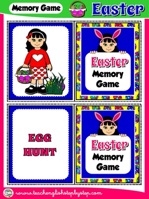 EASTER MEMORY GAME (32 CARDS - PICTURES + WORDS)