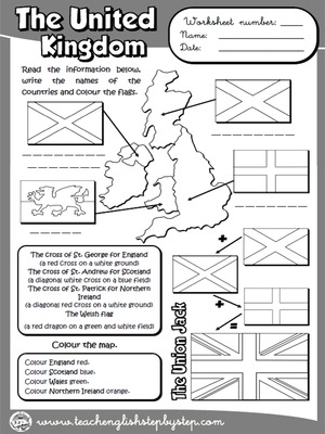 The United Kingdom - Worksheet (B & W version)