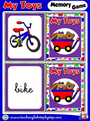 My Toys- Memory Game Cards (Picture - Word)