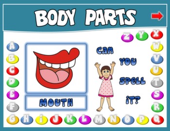 PARTS OF THE BODY PPT GAME + PRESENTATION