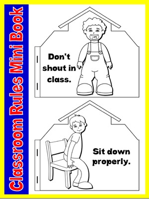 Classroom Rules Colouring Mini Book