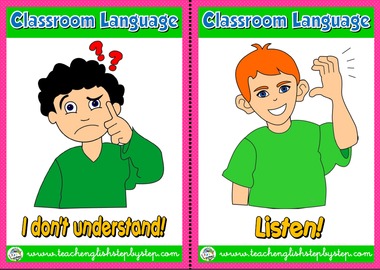 #CLASSROOM LANGUAGE FLASHCARDS