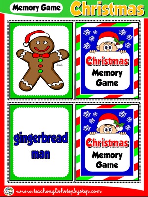 CHRISTMAS MEMORY GAME ( PICTURE/WORD)