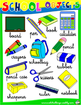 SCHOOL OBJECTS PICTURE DICTIONARY #