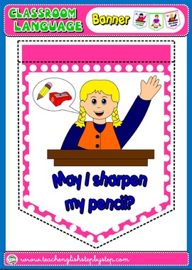 CLASSROOM LANGUAGE BANNER (AVAILABLE IN BLACK & WHITE)