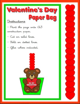 VALENTINE'S DAY PAPER BAG 2 - DIRECTIONS#