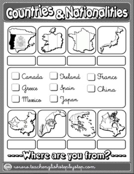 COUNTRIES - PICTURE DICTIONARY