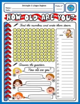 #NUMBERS AND AGE WORKSHEET