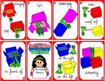 PLACE PREPOSITIONS MINI BOOK (VERSION FOR GIRLS)
