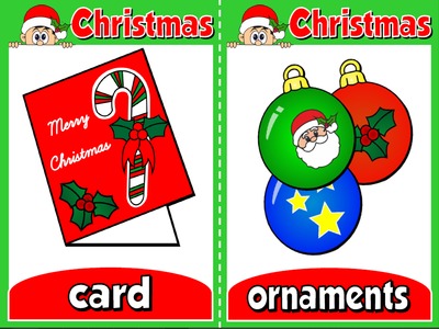 CHRISTMAS  FLASHCARDS (SET OF 20 CARDS)