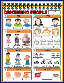 DESCRIBING PEOPLE PICTURE DICTIONARY#