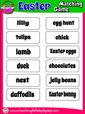 EASTER MATCHING GAME (WORD CARDS)