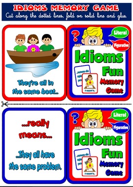 IDIOMS MEMORY GAME (4 OF 30 CARDS)