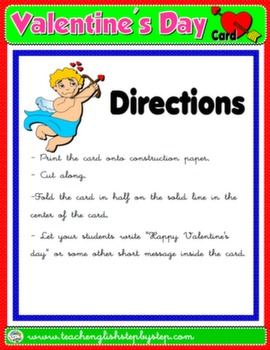 VALENTINE'S DAY CARD DIRECTIONS #
