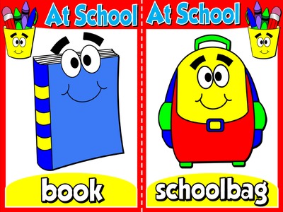 At School - Set of 9 Flashcards