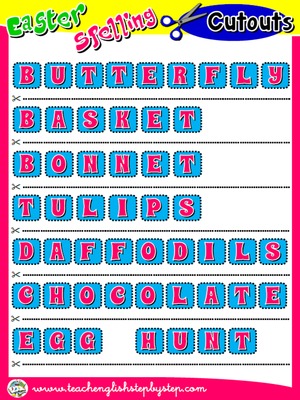 EASTER SPELLING GAME (LETTER WORD CARDS)