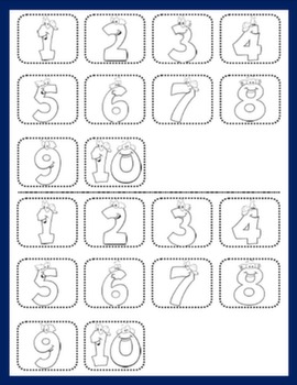 CARDINAL NUMBERS PICTURE DICTIONARY (CUTOUTS)#
