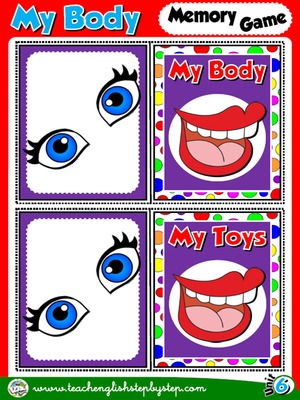 My Body - Memory Game Cards (Picture - Picture)