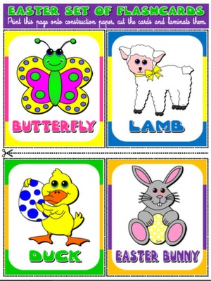 EASTER FLASHCARDS (16 CARDS)