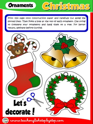 CHRISTMAS ORNAMENTS - CRAFTS ACTIVITY