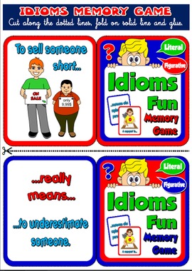 IDIOMS MEMORY GAME (5 OF 30 CARDS)