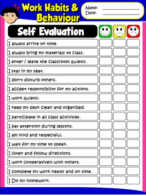 Work Habits & Behaviour Self Evaluation