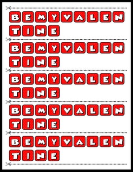 VALENTINE'S DAY - BOARD GAME LETTERS CARDS#