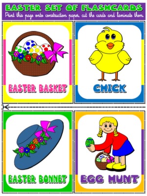 EASTER FLASHCARDS (16 CARDS)