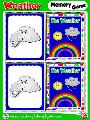 The Weather - Memory Game Cards (Picture - Picture)