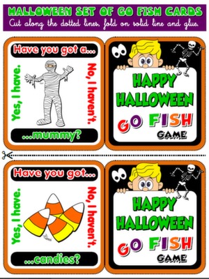 HALLOWEEN GO FISH GAME (20 CARDS)