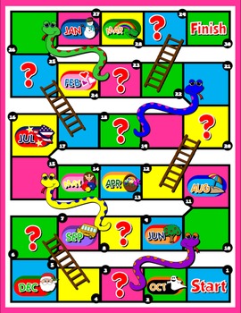 MONTHS SNAKES AND LADDERS