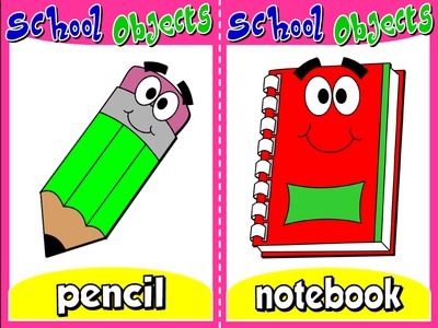 School Objects - Flashcards