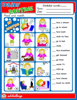 DAILY ROUTINE WORKSHEET 