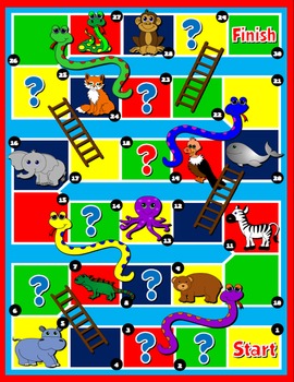 WILD ANIMALS SNAKES AND LADDERS