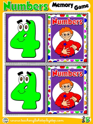Numbers - Memory Game Cards (Picture - Picture)