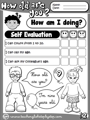 Numbers & Age - Self Evaluation (B&W version)