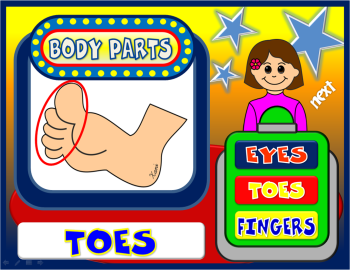 PARTS OF THE BODY PPT GAME
